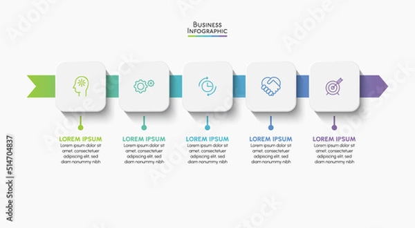 Obraz Business data visualization. timeline infographic icons designed for abstract background template milestone element modern diagram process technology digital marketing data presentation chart Vector

