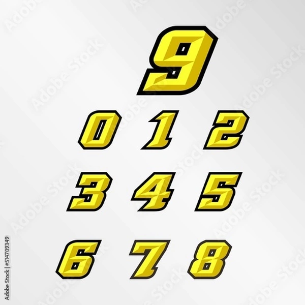 Obraz Racing number logo design