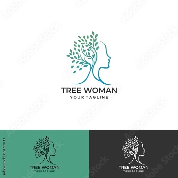 Obraz brain tree logo