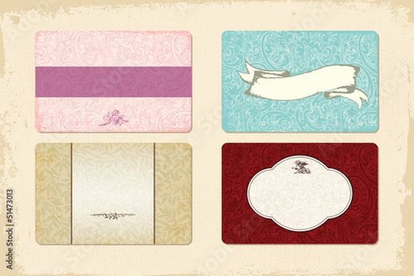 Obraz Set of 4 elegant business cards