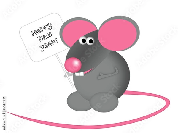 Obraz happy new year mouse