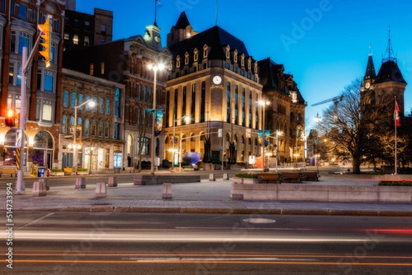 Fototapeta Downtown Ottawa at night. Canada
