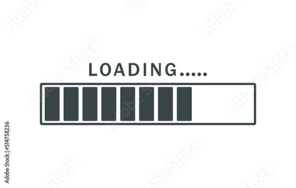 Fototapeta Loading icon, isolated on white background
