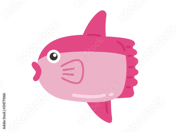 Obraz ピンク色のマンボーのイラスト