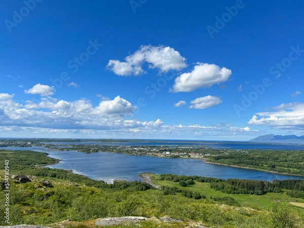 Fototapeta Hike to the mountain Urstabben in Brønnøy municipality -,Helgeland,Northern Norway,scandinavia,Europe