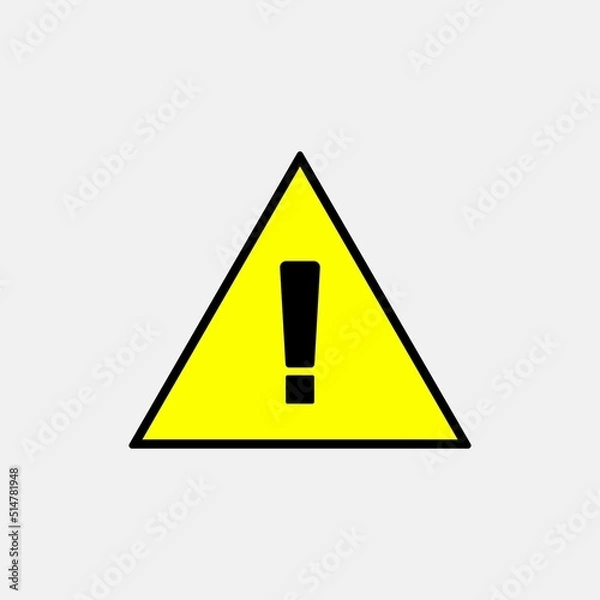 Fototapeta Danger warning icon. Danger warning. Vector icon. Risk sign. Information sign. Exclamation icon. Warning signs. Alarm sign.