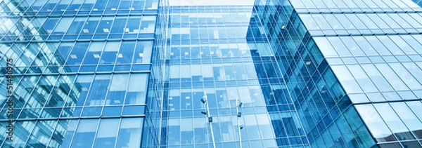 Fototapeta Panoramic and perspective wide angle view building