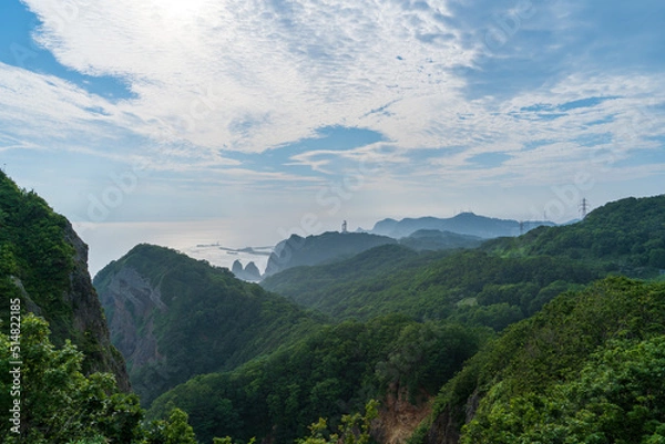 Fototapeta 北海道室蘭　地球岬展望台からの景観