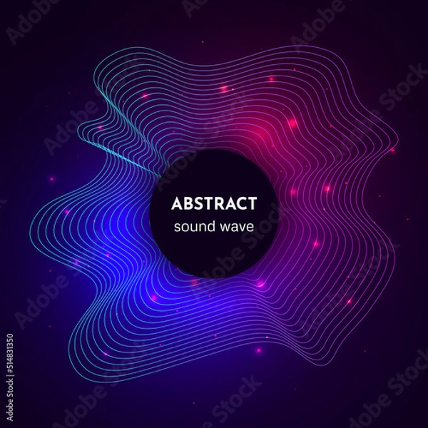 Obraz Sound circular wave with light effects