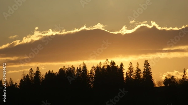 Obraz Zachód słońca w górach