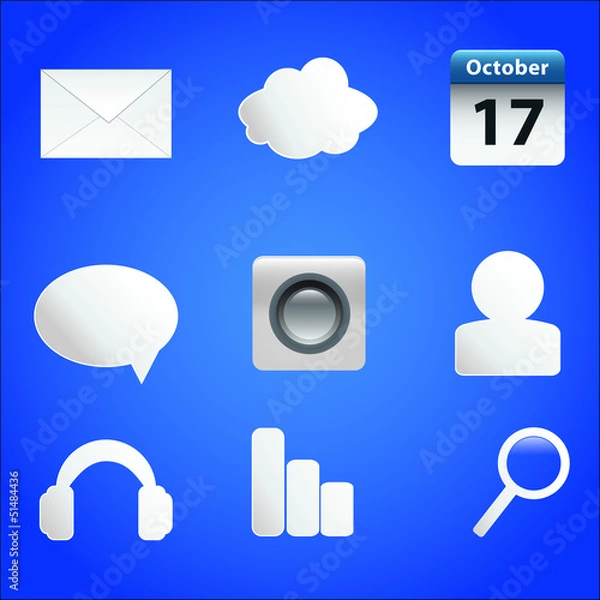 Fototapeta vector icons for web or app