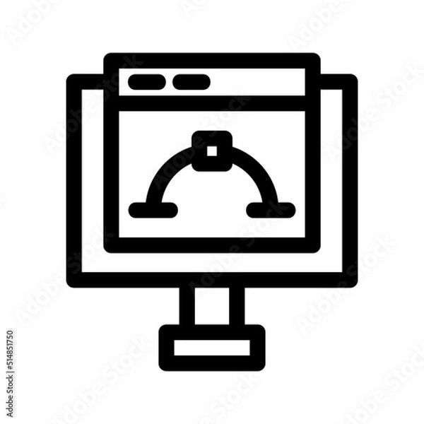 Fototapeta bezier icon or logo isolated sign symbol vector illustration - high quality black style vector icons
