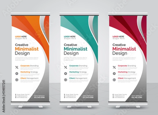 Obraz Roll up banner design template