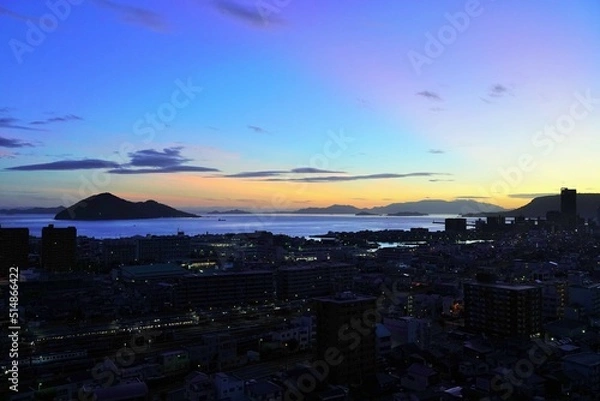 Obraz 四国・高松の朝焼け