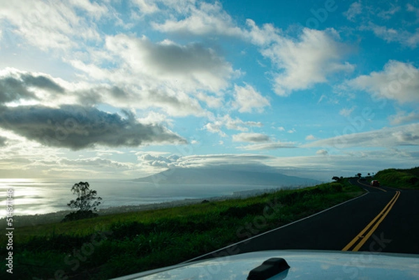 Fototapeta A view of the landscape from the road to the Haleakala volcano on the island of Maui, Hawaii.