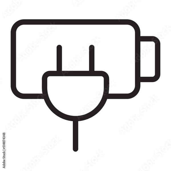Fototapeta charging line icon