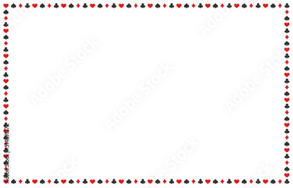 Obraz スタンダードなスートの四角い飾り枠
