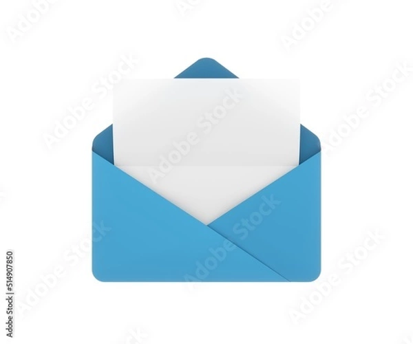 Obraz Open E-mail With a Blank Page