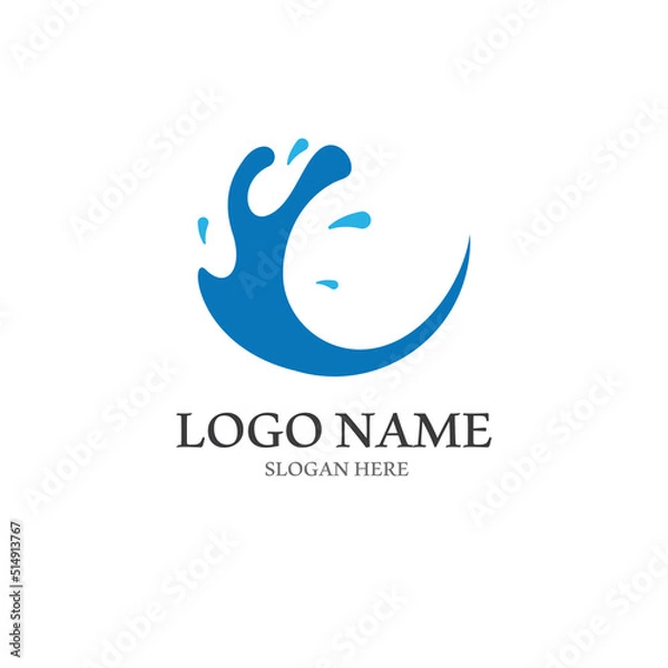 Fototapeta Water wave icon vector