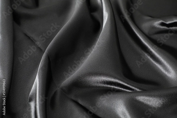 Obraz シルクの布　ブラック