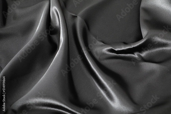 Obraz シルクの布　ブラック