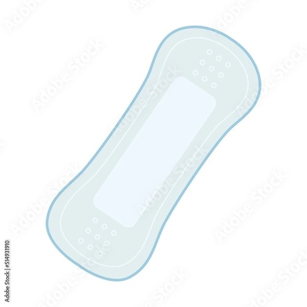 Fototapeta Female pad flat icon. Girl periods calendar, pads, uterus and tampons vector illustration. Hygiene, PMS and menstruation