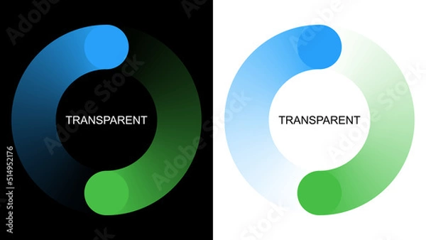 Fototapeta Trajectory. Two orbits. Symbol graphics. Rotating image.