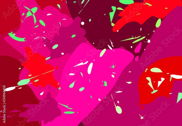 Fototapeta background illustration for wine design. Handmade drawing red strokes, spots, splashes. The color of red wine, grapes, burgundy.  Background for web banners, backgrounds, covers, presentations. Vector