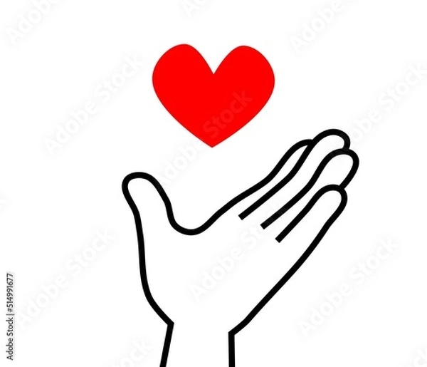 Fototapeta 手のひらを上に向けているジェスチャー素材