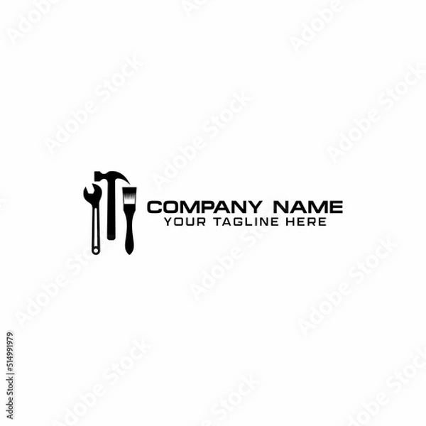 Obraz Car service retro emblem, automotive service logo concept