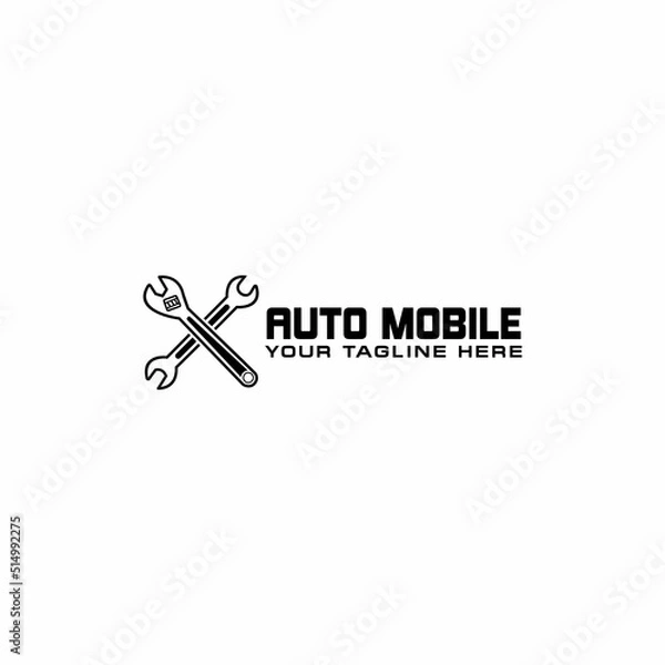 Obraz automotive logo concept. ring wrench logo concept