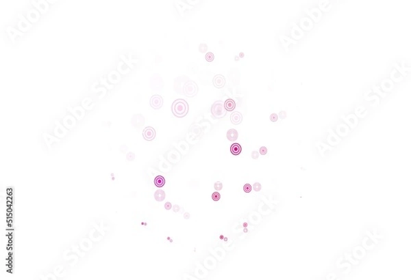 Fototapeta Light Pink, Red vector background with bubbles.