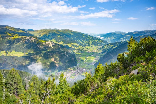 Obraz Zillertal valley view from Ahorn