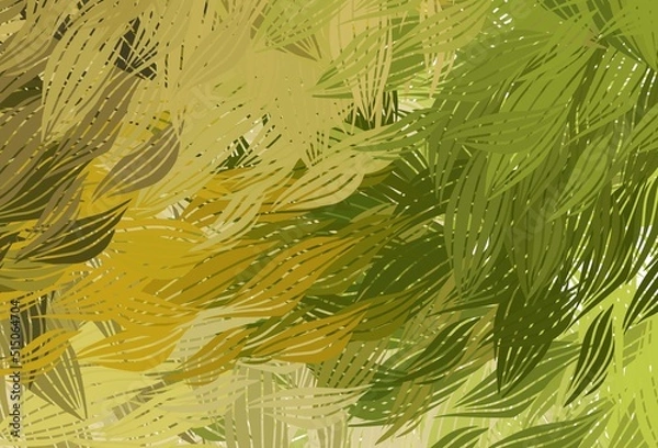 Fototapeta Light Green, Yellow vector background with abstract shapes.