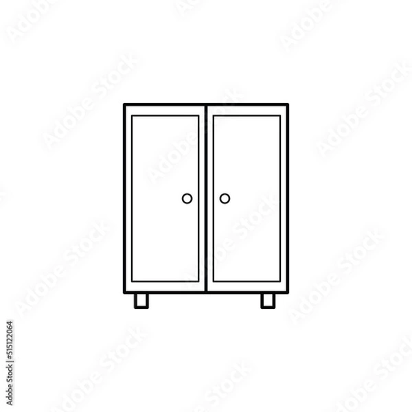 Fototapeta  wardrobe vector for website symbol icon presentation