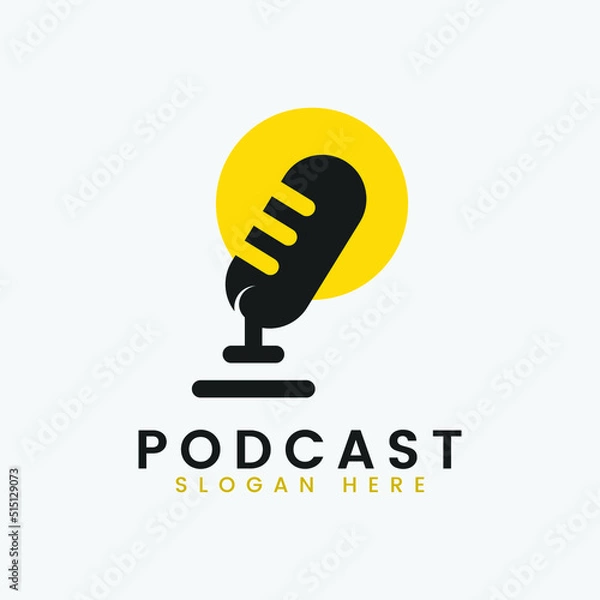 Obraz Detailed podcast logo template Free Vector