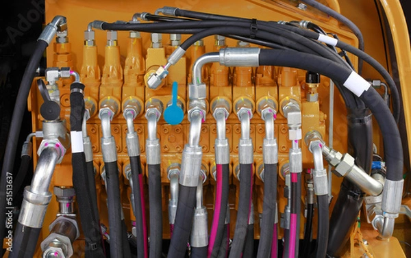 Obraz Węże hydrauliczne