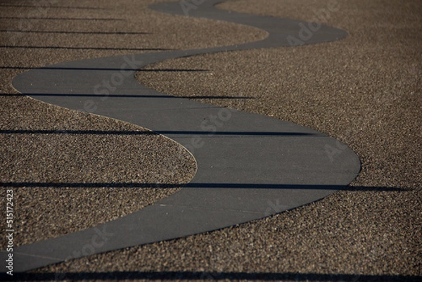 Fototapeta flooring horizontal lines in the park