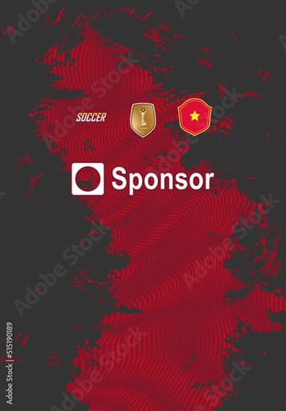 Fototapeta Soccer jersey design for sublimation 