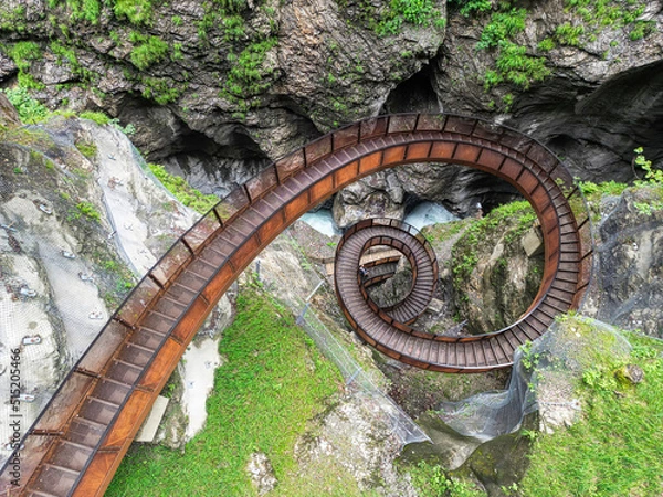 Obraz defaultLiechtenstein gorge Liechtensteinklamm with staircase called Helix in Salzburgerland, Austria