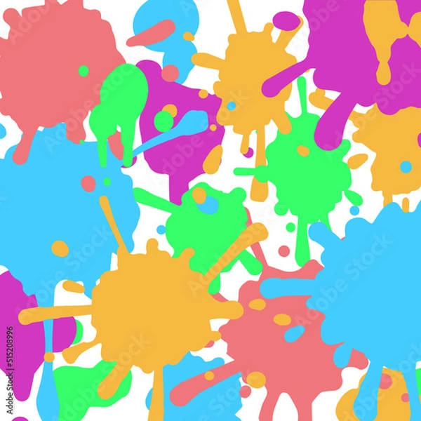 Fototapeta ベクター素材_ペンキ_カラフル