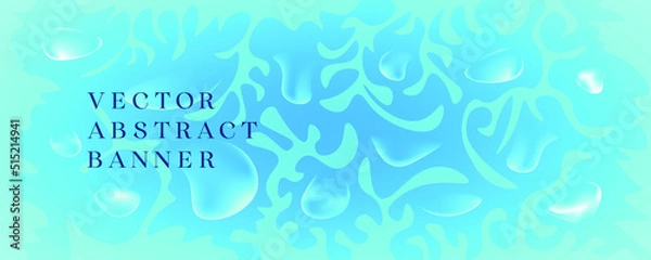 Obraz Abstract vector sea banner background with space for text. Vector