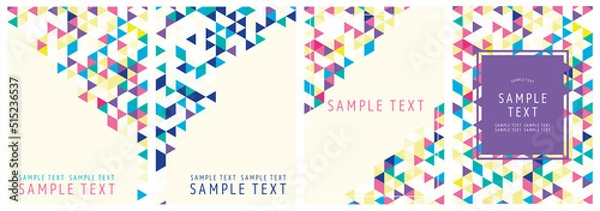 Obraz 幾何学模様背景セット