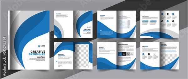 Fototapeta Corporate company profile brochure annual report booklet business proposal layout concept design