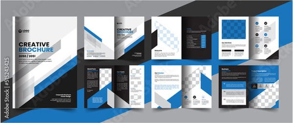 Fototapeta Corporate company profile brochure annual report booklet business proposal layout concept design