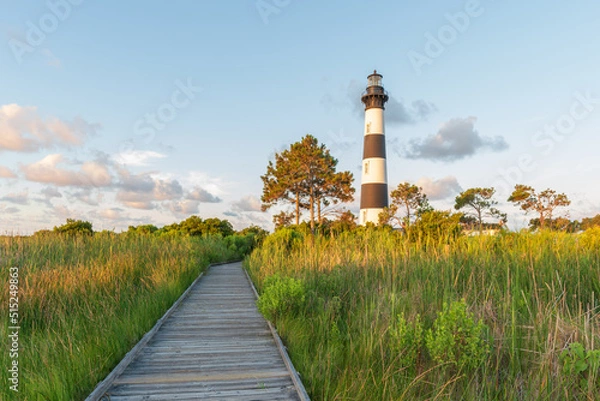 Fototapeta Bodie Island Lighthouse and Boardwalk