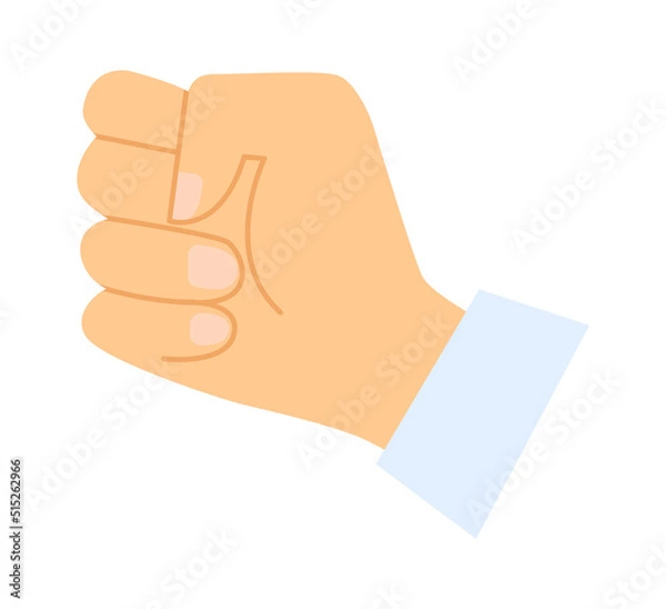 Fototapeta Hand folded into a fist. Vector illustration