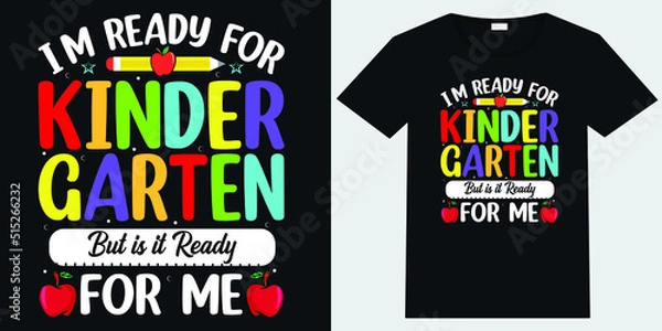 Obraz i’m ready for kindergarten but is it ready for me T-shirt Design