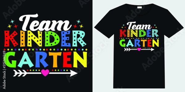 Obraz Team kindergarten T-shirt Design