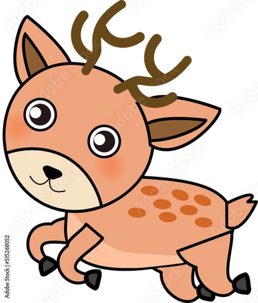 Fototapeta 走る可愛い鹿